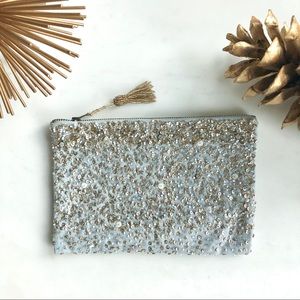 Vintage gold/silver sequin clutch